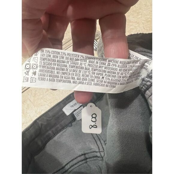 Forever 21 Womans Button Fly Cut Off Jeans Sz 29W Gray NWT - Picture 10 of 10